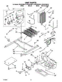 09 - Unit Parts parts for Whirlpool Refrigerator ED5FHEXMQ10 from AppliancePartsPros.com