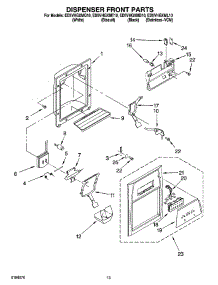 08 - Dispenser Front Parts parts for Whirlpool Refrigerator ED5VHGXMT10 from AppliancePartsPros.com