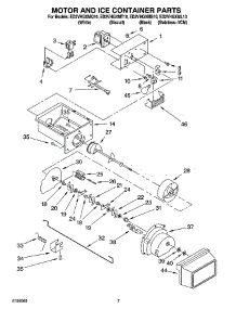 05 - Motor And Ice Container Parts parts for Whirlpool Refrigerator ED2VHGXMT10 from AppliancePartsPros.com