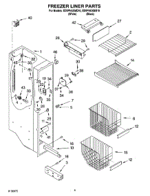 04 - Freezer Liner Parts parts for Whirlpool Refrigerator ED5PHAXMQ10 from AppliancePartsPros.com
