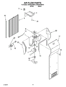 09 - Air Flow Parts parts for Whirlpool Refrigerator ED5PHAXMQ10 from AppliancePartsPros.com