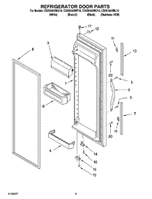 06 - Refrigerator Door Parts parts for Whirlpool Refrigerator ED2SHAXMQ10 from AppliancePartsPros.com