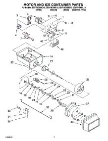 05 - Motor And Ice Container Parts parts for Whirlpool Refrigerator ED5VHGXMB10 from AppliancePartsPros.com