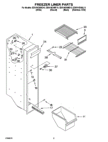 04 - Freezer Liner Parts parts for Whirlpool Refrigerator ED5VHGXML10 from AppliancePartsPros.com