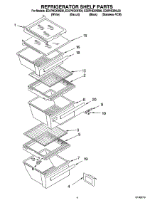 03 - Refrigerator Shelf Parts parts for Whirlpool Refrigerator ED2PHEXNL00 from AppliancePartsPros.com