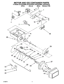 05 - Motor And Ice Container Parts parts for Whirlpool Refrigerator ED2PHEXNL00 from AppliancePartsPros.com