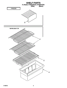 05 - Shelf Parts, Literature And Optional Parts parts for Whirlpool Refrigerator ET5WSEXKQ01 from AppliancePartsPros.com