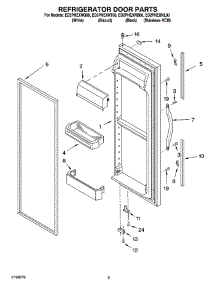 06 - Refrigerator Door Parts parts for Whirlpool Refrigerator ED2PHEXNQ00 from AppliancePartsPros.com