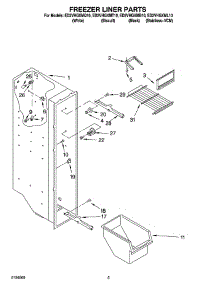 04 - Freezer Liner Parts parts for Whirlpool Refrigerator ED2VHGXMQ10 from AppliancePartsPros.com
