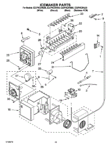 12 - Icemaker Parts - Icemaker Parts - Parts Not Illustrated parts for Whirlpool Refrigerator ED2PHEXNQ00 from AppliancePartsPros.com