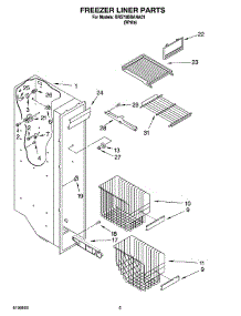 04 - Freezer Liner Parts parts for Whirlpool Refrigerator BRS70BBANA01 from AppliancePartsPros.com