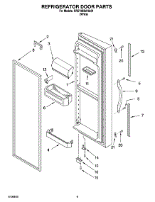 06 - Refrigerator Door Parts parts for Whirlpool Refrigerator BRS70BBANA01 from AppliancePartsPros.com