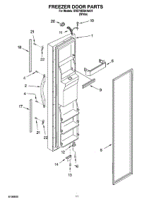 07 - Freezer Door Parts parts for Whirlpool Refrigerator BRS70BBANA01 from AppliancePartsPros.com
