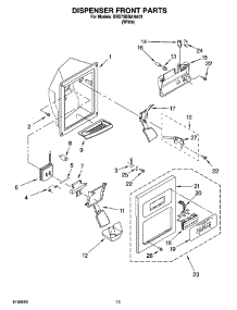 08 - Dispenser Front Parts parts for Whirlpool Refrigerator BRS70BBANA01 from AppliancePartsPros.com