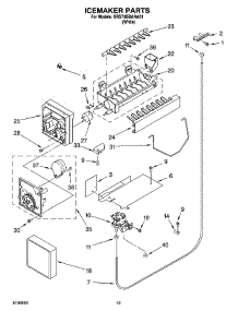 12 - Icemaker Parts, Optional Parts parts for Whirlpool Refrigerator BRS70BBANA01 from AppliancePartsPros.com