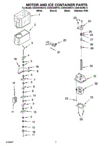 05 - Motor And Ice Container Parts parts for Whirlpool Refrigerator ED2SHAXML10 from AppliancePartsPros.com