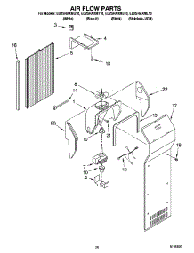12 - Air Flow Parts, Parts Not Illustrated parts for Whirlpool Refrigerator ED2SHAXML10 from AppliancePartsPros.com