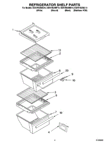 03 - Refrigerator Shelf Parts parts for Whirlpool Refrigerator ED2VHGXML10 from AppliancePartsPros.com