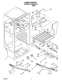 03 - Liner Parts parts for Whirlpool Refrigerator 5VET6WPKLQ01 from AppliancePartsPros.com