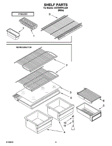 05 - Shelf Parts, Optional Parts parts for Whirlpool Refrigerator 5VET6WPKLQ01 from AppliancePartsPros.com