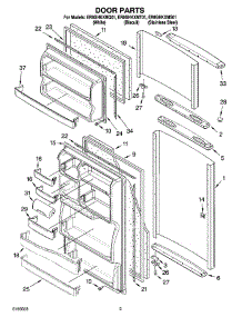 02 - Door Parts parts for Whirlpool Refrigerator ER8GHKXMS01 from AppliancePartsPros.com