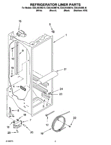 02 - Refrigerator Liner Parts parts for Whirlpool Refrigerator ED2LHAXMB10 from AppliancePartsPros.com