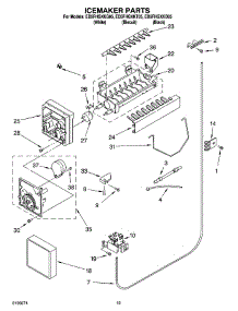 12 - Icemaker Parts, Parts Not Illustrated parts for Whirlpool Refrigerator ED5FHGXKT05 from AppliancePartsPros.com
