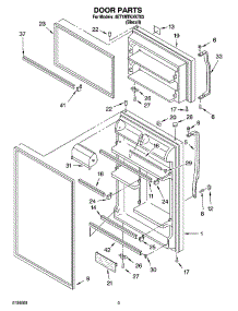 02 - Door Parts parts for Whirlpool Refrigerator 8ET1MTKXKT03 from AppliancePartsPros.com