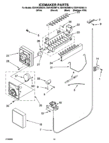 12 - Icemaker Parts, Parts Not Illustrated parts for Whirlpool Refrigerator ED2VHGXMB10 from AppliancePartsPros.com