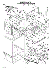 02 - Liner Parts parts for Whirlpool Refrigerator 5GR2SHKXLQ00 from AppliancePartsPros.com