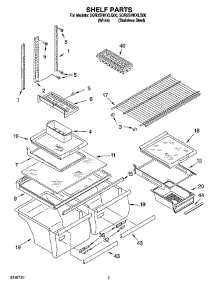 03 - Shelf Parts parts for Whirlpool Refrigerator 5GR2SHKXLQ00 from AppliancePartsPros.com
