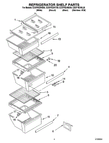 03 - Refrigerator Shelf Parts parts for Whirlpool Refrigerator ED5PHEXNQ00 from AppliancePartsPros.com