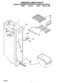 04 - Freezer Liner Parts parts for Whirlpool Refrigerator ED5PHEXNQ00 from AppliancePartsPros.com