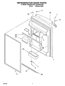 04 - Refrigerator Door Parts parts for Whirlpool Refrigerator 5GR2SHKXLS00 from AppliancePartsPros.com