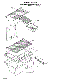 05 - Shelf Parts, Optional Parts parts for Whirlpool Refrigerator ET8WTEXKT03 from AppliancePartsPros.com