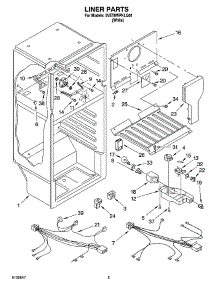 03 - Liner Parts parts for Whirlpool Refrigerator 5VET8WPKLQ01 from AppliancePartsPros.com