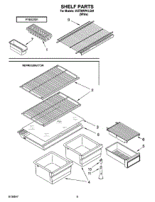 05 - Shelf Parts, Optional Parts parts for Whirlpool Refrigerator 5VET8WPKLQ01 from AppliancePartsPros.com