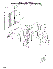 10 - Air Flow Parts parts for Whirlpool Refrigerator ED5PHEXNL00 from AppliancePartsPros.com