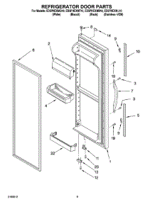 06 - Refrigerator Door Parts parts for Whirlpool Refrigerator ED5PHEXML10 from AppliancePartsPros.com