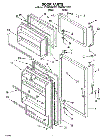 02 - Door Parts parts for Whirlpool Refrigerator ET4WSMYKQ03 from AppliancePartsPros.com