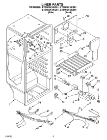 03 - Liner Parts parts for Whirlpool Refrigerator ET6WSKYKT01 from AppliancePartsPros.com
