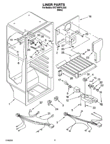03 - Liner Parts parts for Whirlpool Refrigerator 8VET8WPKLQ00 from AppliancePartsPros.com