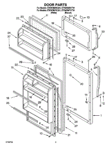 02 - Door Parts parts for Whirlpool Refrigerator ET6WSMYKQ01 from AppliancePartsPros.com