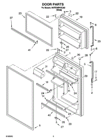 02 - Door Parts parts for Whirlpool Refrigerator 8VET0WPKKQ02 from AppliancePartsPros.com