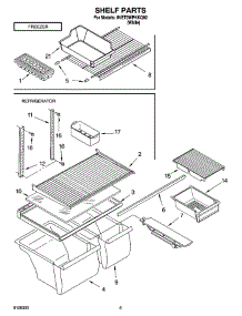 05 - Shelf Parts, Optional Parts parts for Whirlpool Refrigerator 8VET0WPKKQ02 from AppliancePartsPros.com
