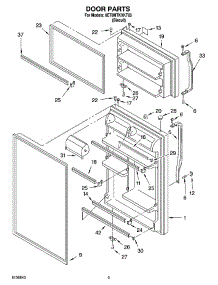 02 - Door Parts parts for Whirlpool Refrigerator 8ET8MTKXKT03 from AppliancePartsPros.com