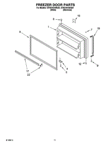 06 - Freezer Door Parts parts for Whirlpool Refrigerator GT9SHKXMQ02 from AppliancePartsPros.com