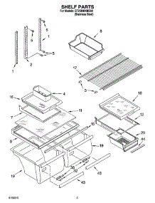 03 - Shelf Parts parts for Whirlpool Refrigerator GT2SHMXMS00 from AppliancePartsPros.com
