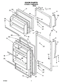 02 - Door Parts parts for Whirlpool Refrigerator ET8WWKXKQ01 from AppliancePartsPros.com