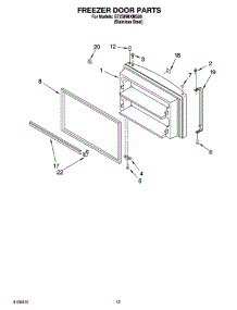 07 - Freezer Door Parts parts for Whirlpool Refrigerator GT2SHMXMS00 from AppliancePartsPros.com